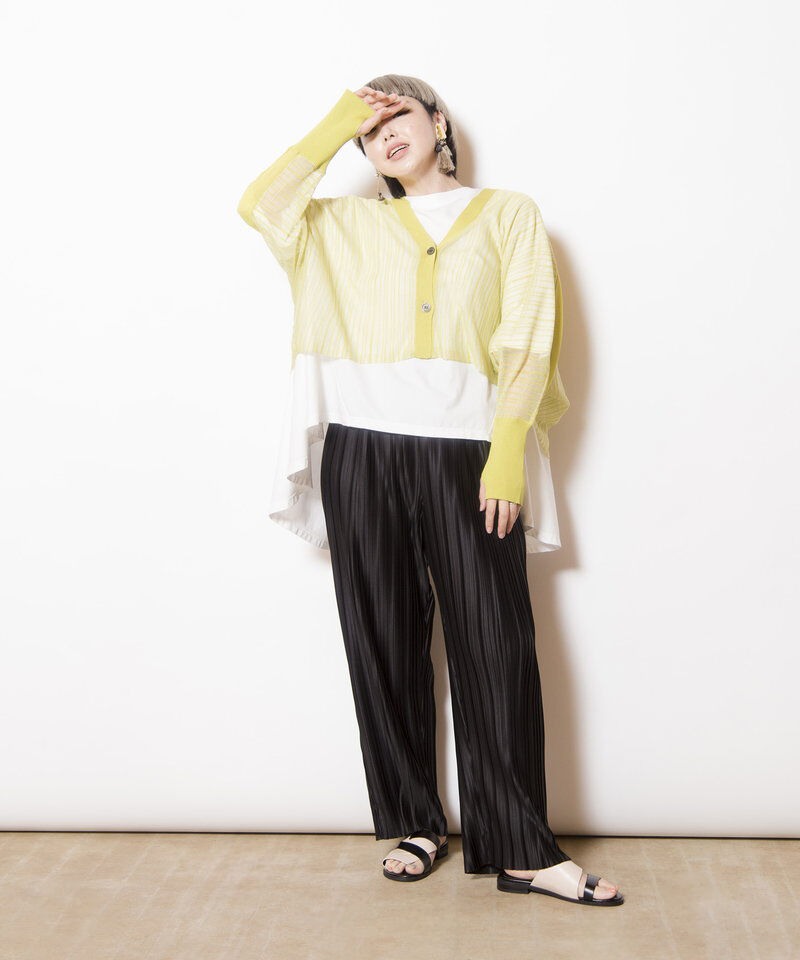  「シアーストライプニットカーディガン」|ニット・セーター|