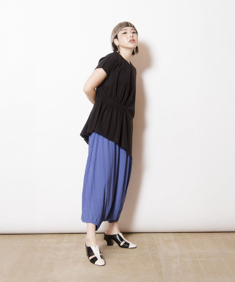  「プリーツレイヤードアラジンパンツ」|サルエル|