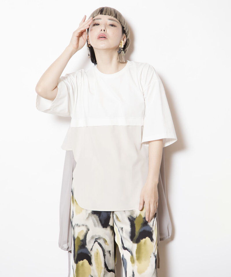  「バックフリルTシャツ」|Tシャツ・カットソー|