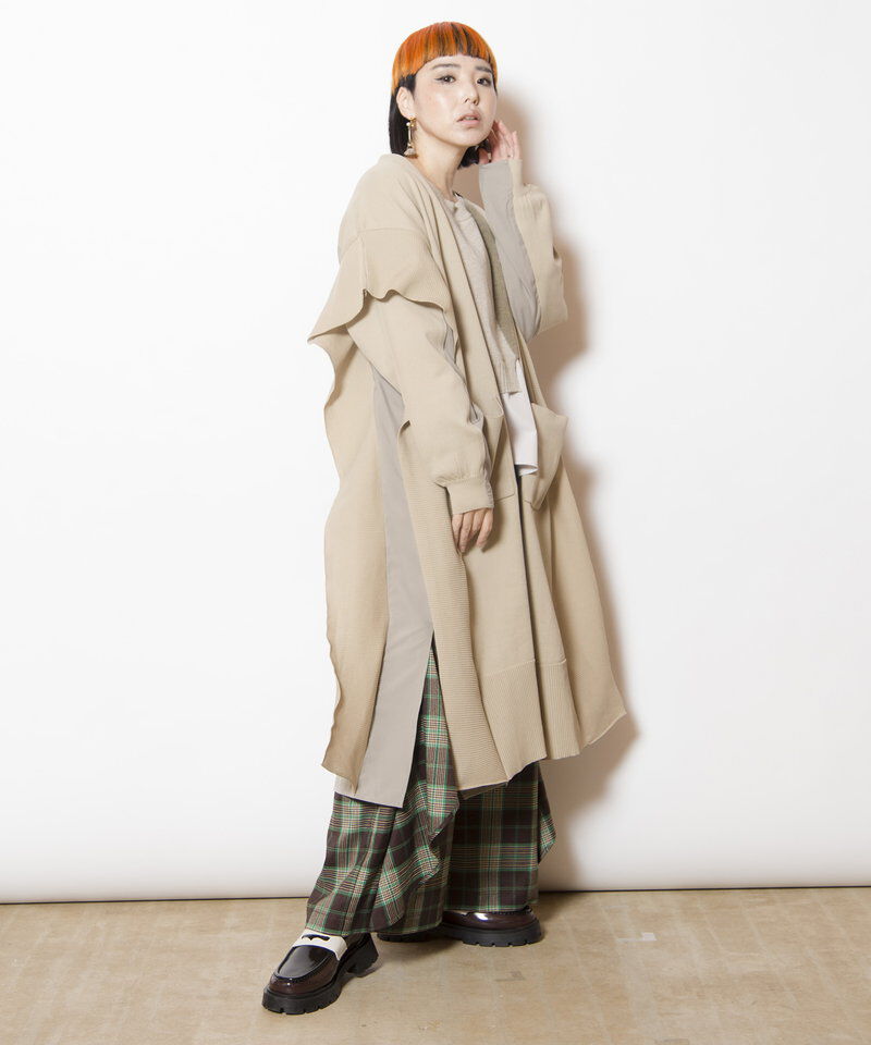  「切替ニットカーディガン」|ニット・セーター|