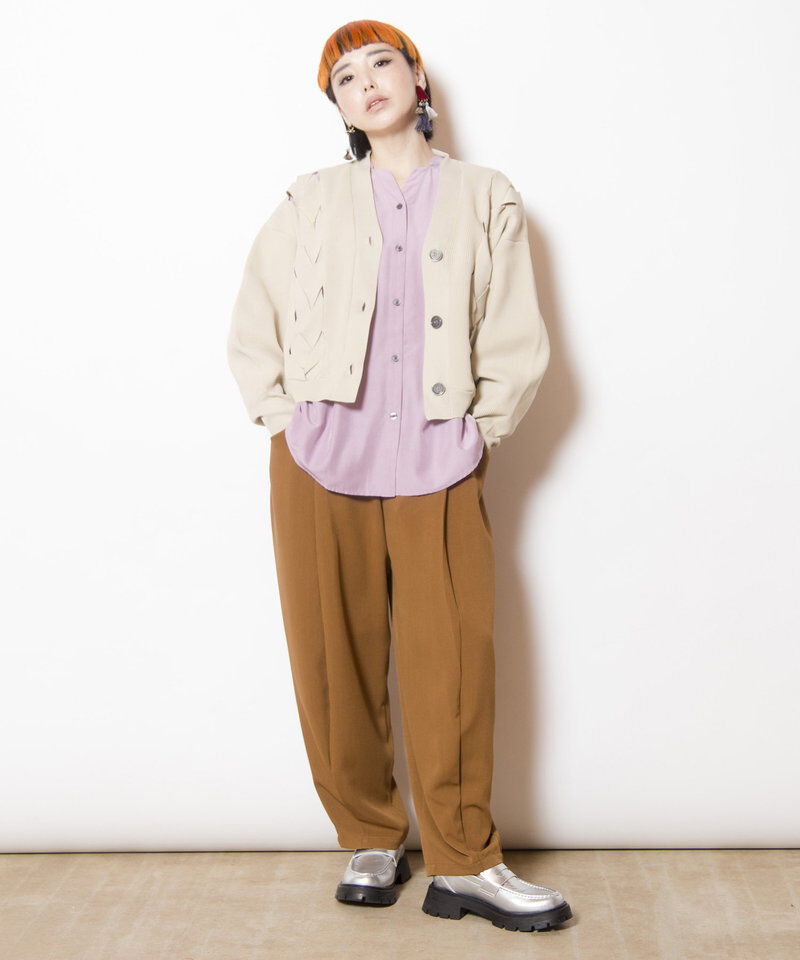  「編込ニットカーディガン」|カーディガン|