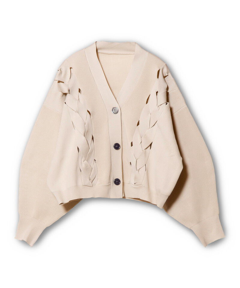  「編込ニットカーディガン」|カーディガン|