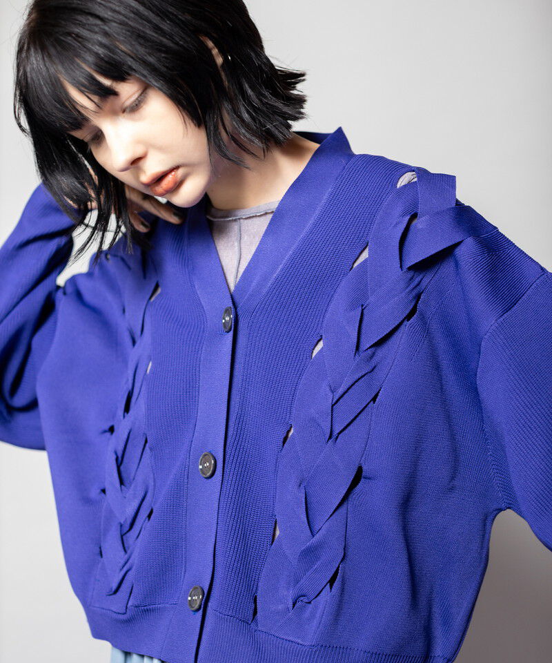  「編込ニットカーディガン」|カーディガン|
