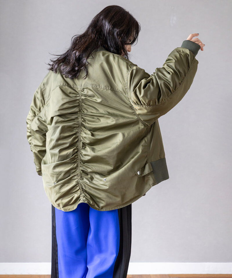  「ギャザージップブルゾン」|ミリタリー・モッズコート|