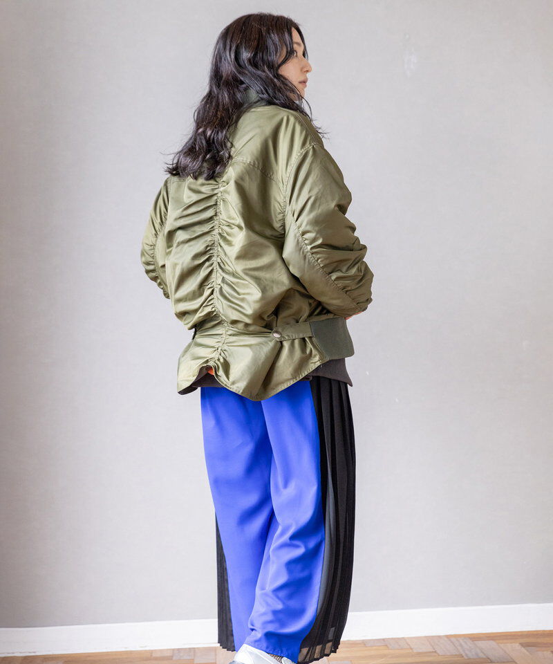  「ギャザージップブルゾン」|ミリタリー・モッズコート|