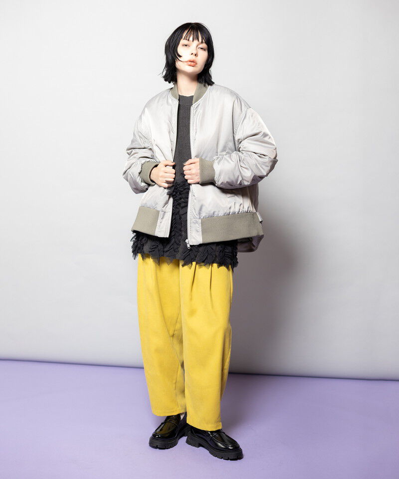  「ギャザージップブルゾン」|ミリタリー・モッズコート|