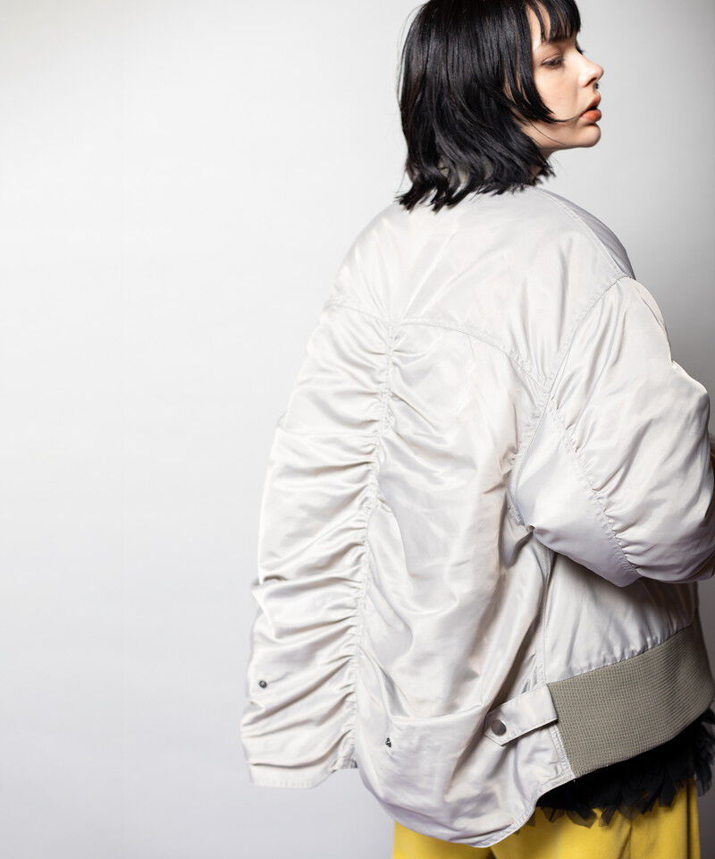  「ギャザージップブルゾン」|ミリタリー・モッズコート|