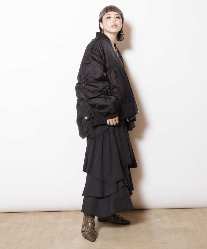  「ギャザージップブルゾン」|ミリタリー・モッズコート|