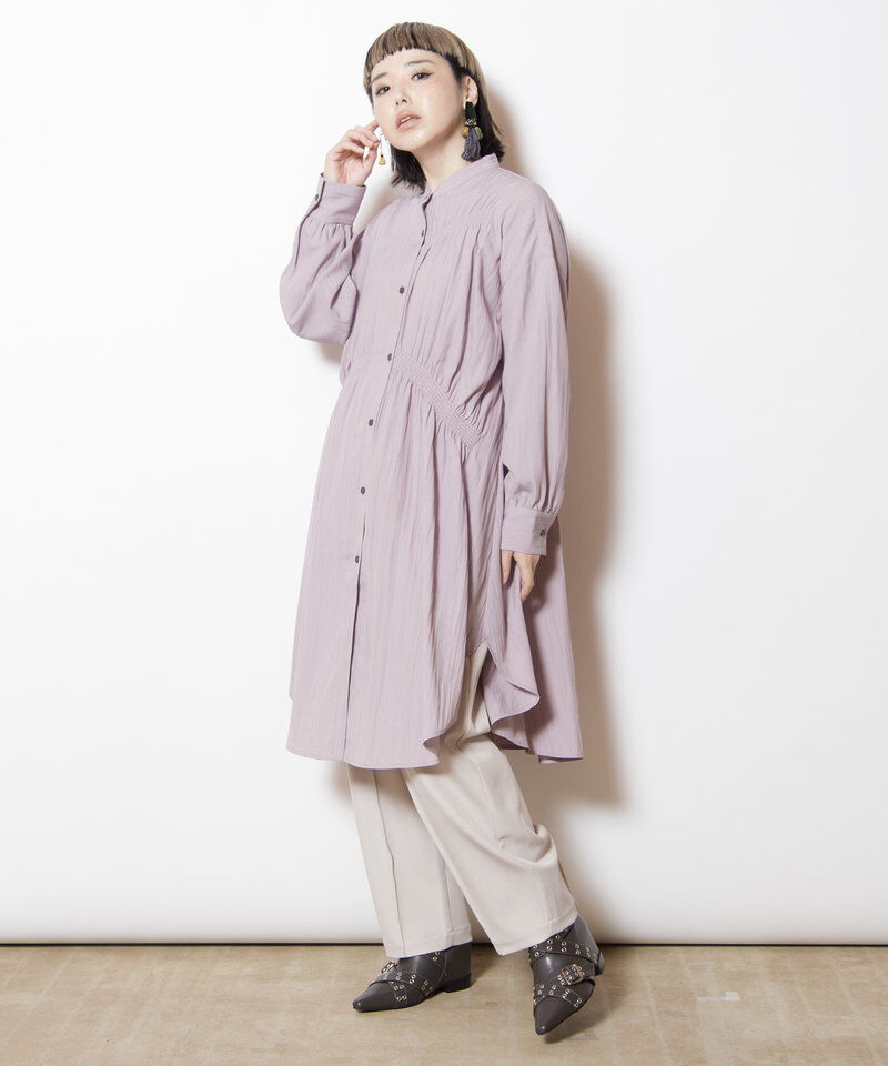  「シャーリングロングブラウス」|シャツ・ブラウス|