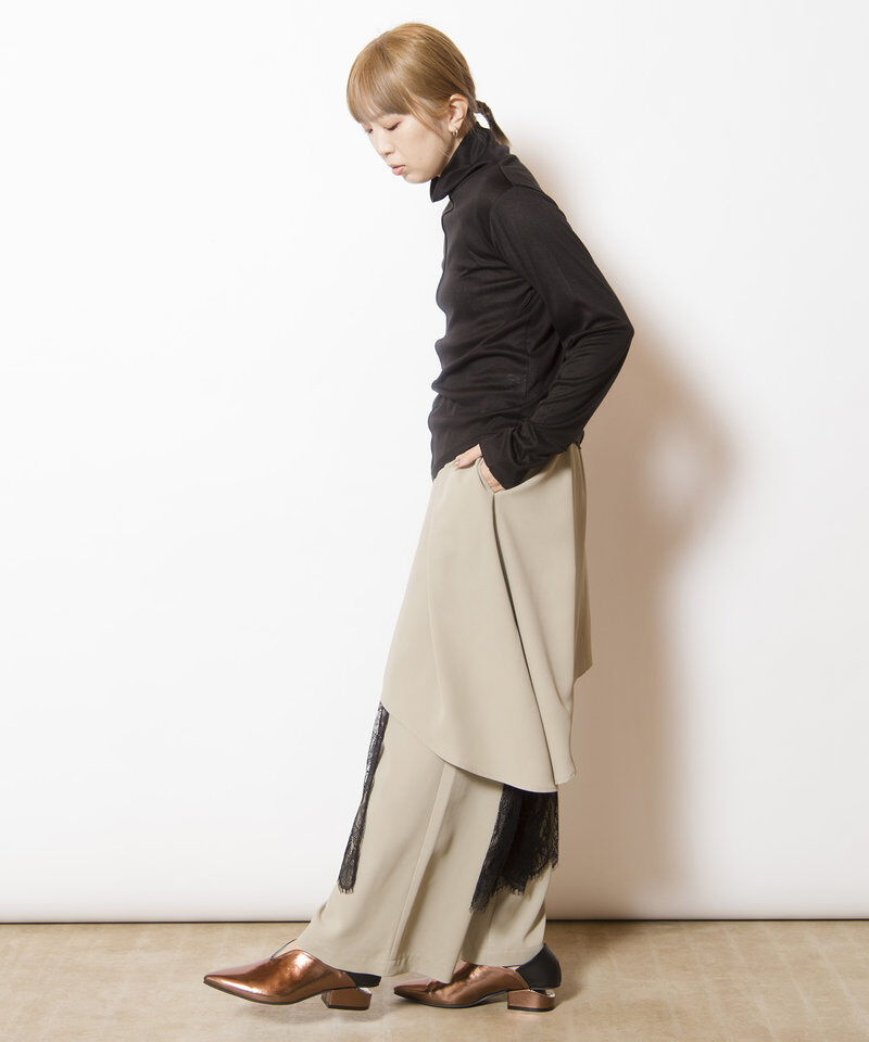  「メローガーゼハイネック長袖Tシャツ」|Tシャツ・カットソー|