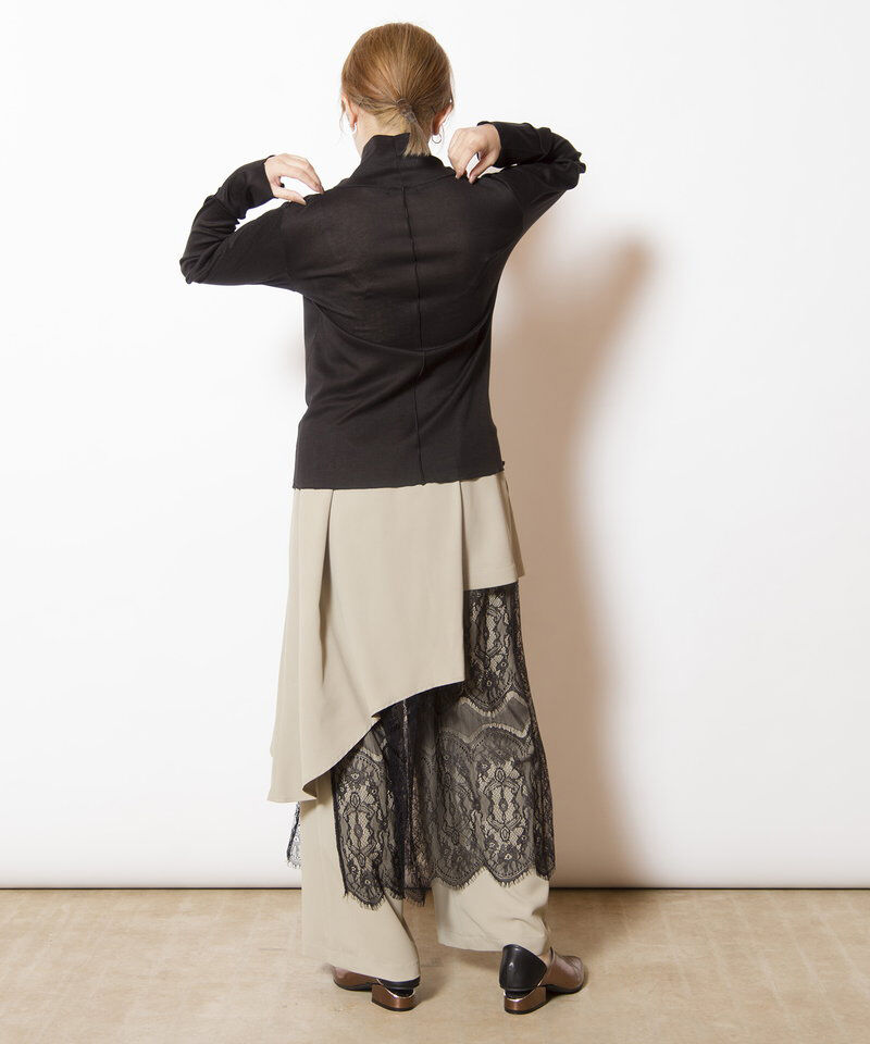  「メローガーゼハイネック長袖Tシャツ」|Tシャツ・カットソー|