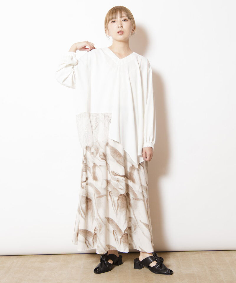  「プリントフレアースカート」|フレア|