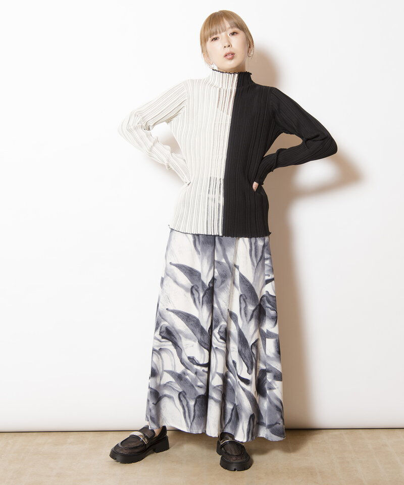  「プリントフレアースカート」|フレア|