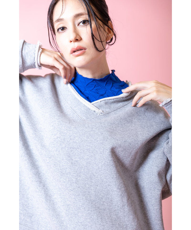  「裏毛Vネックプルオーバー」|Tシャツ・カットソー|