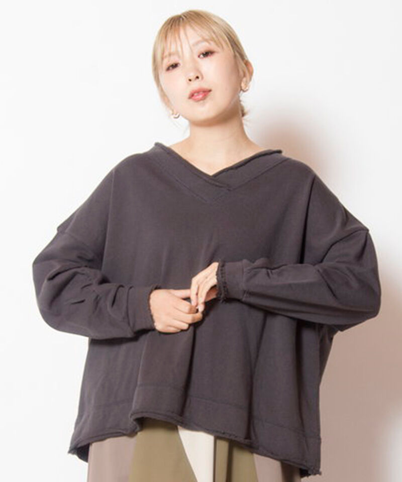  「裏毛Vネックプルオーバー」|Tシャツ・カットソー|CHARCOAL