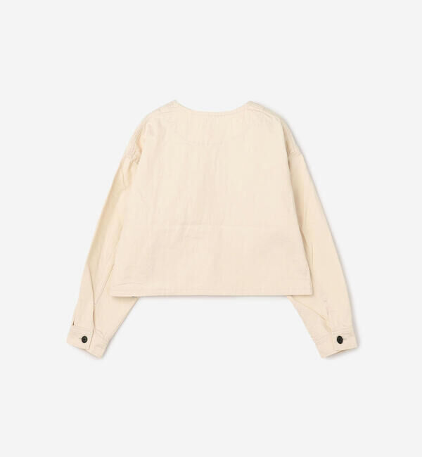 DANTON「DANTON | カツラギコットン ノーカラーショートジャケット WOMEN」|ノーカラージャケット|