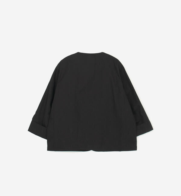 DANTON「DANTON | コットンリネンダンプ ノーカラージャケット WOMEN」|ノーカラージャケット|