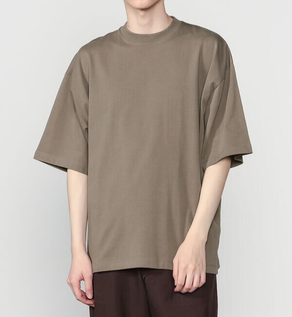 handvaerk「handvaerk | コットン クルーネック半袖Tシャツ MEN」|Tシャツ・カットソー|BROWN系1