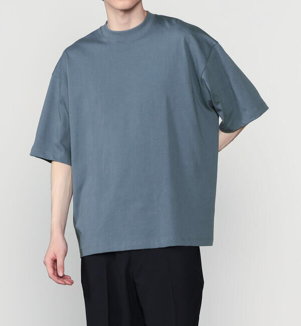handvaerk「handvaerk | コットン クルーネック半袖Tシャツ MEN」|Tシャツ・カットソー|BLUE系1