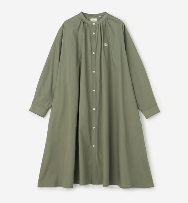 DANTON「DANTON | ブロード ギャザーシャツワンピース WOMEN」|ワンピース|