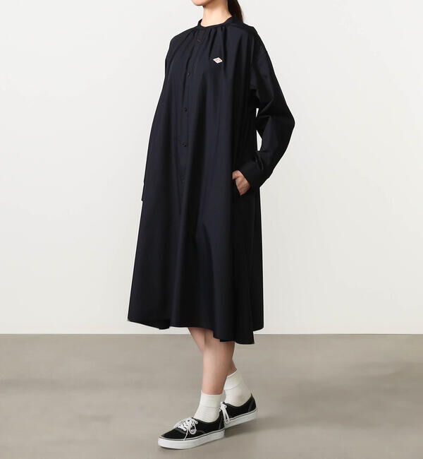 DANTON「DANTON | ブロード ギャザーシャツワンピース WOMEN」|ワンピース|