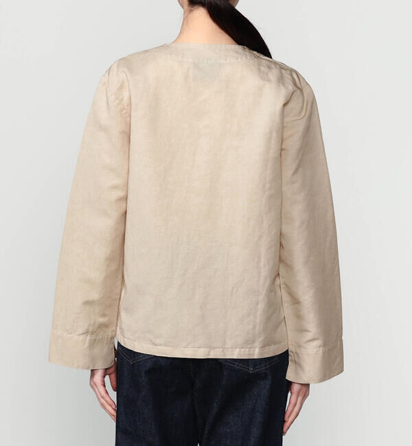  「VETRA | 〈別注〉コットンリネン ノーカラージャケット WOMEN」|ノーカラージャケット|