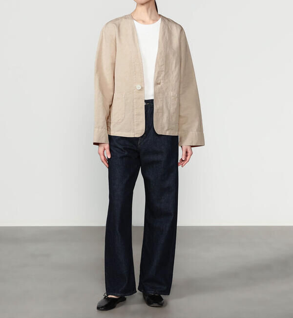  「VETRA | 〈別注〉コットンリネン ノーカラージャケット WOMEN」|ノーカラージャケット|