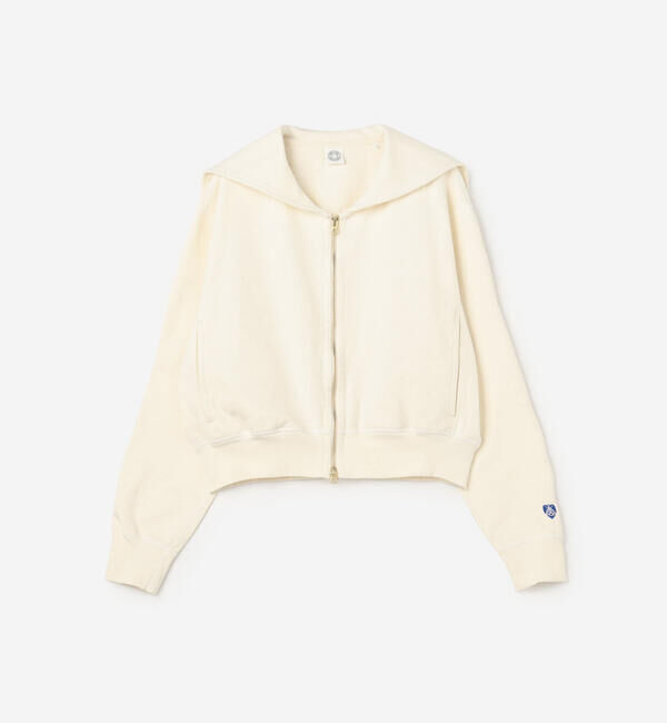 ORCIVAL「ORCIVAL | コットン裏毛 ジップセーラー WOMEN」|スウェット・ジャージ|ECRU