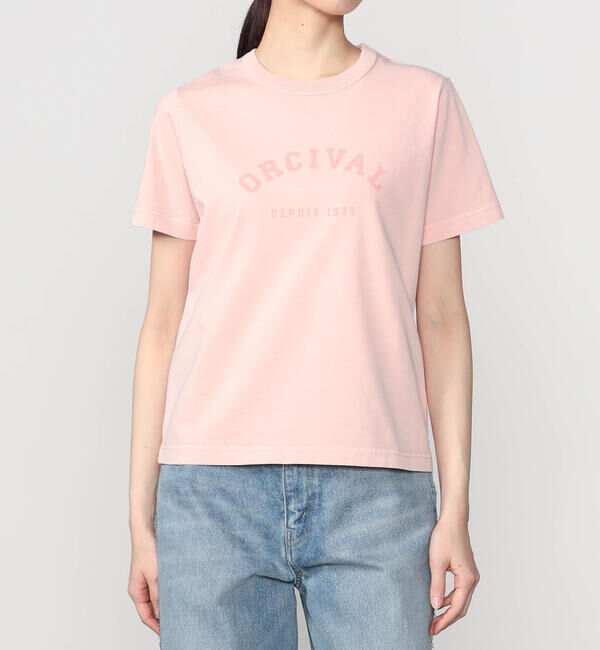 ORCIVAL「ORCIVAL | ジャージーニット コンパクトプリントTシャツ WOMEN」|Tシャツ・カットソー|PINK