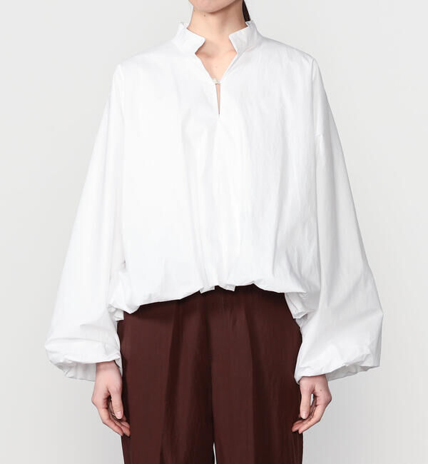  「HAVERSACK | スタンドカラー 長袖バルーンシャツ WOMEN」|シャツ・ブラウス|