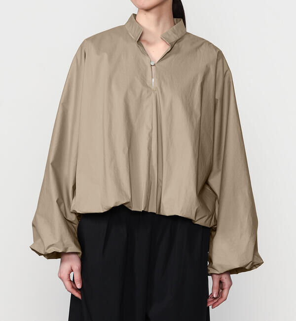 「HAVERSACK | スタンドカラー 長袖バルーンシャツ WOMEN」|シャツ・ブラウス|BEIGE