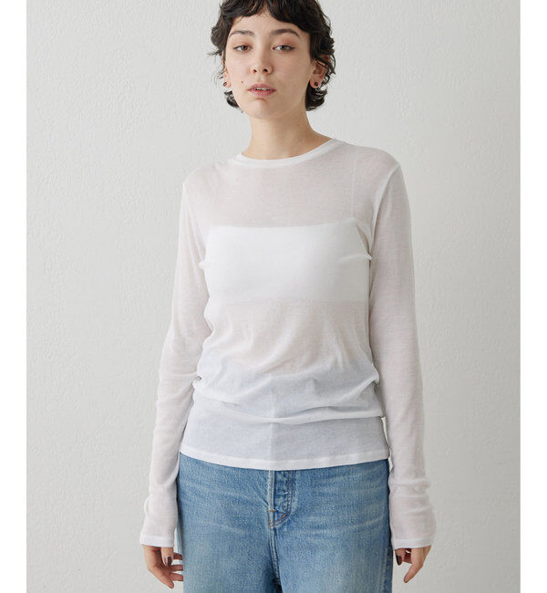  「シアーフライスクルーネックプルオーバー」|Tシャツ・カットソー|オフホワイト