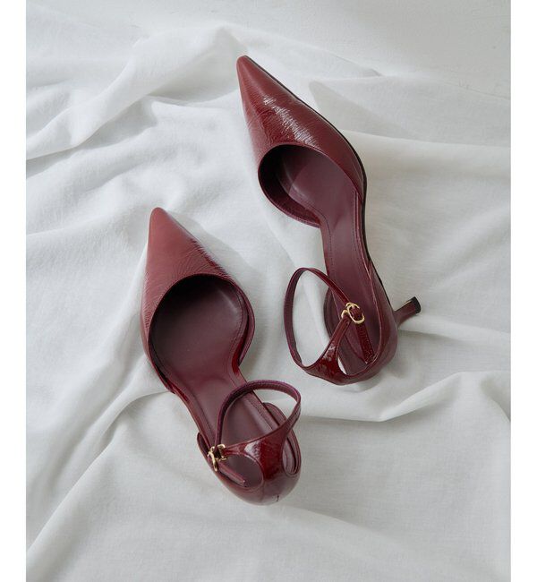Hoaw.「【Hoaw.】エナメルポインテッドパンプス」|パンプス|バーガンディー