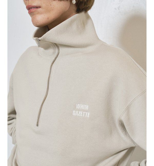  「ハーフジップロゴ裏毛プルオーバー」|Tシャツ・カットソー|