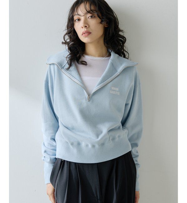  「ハーフジップロゴ裏毛プルオーバー」|Tシャツ・カットソー|