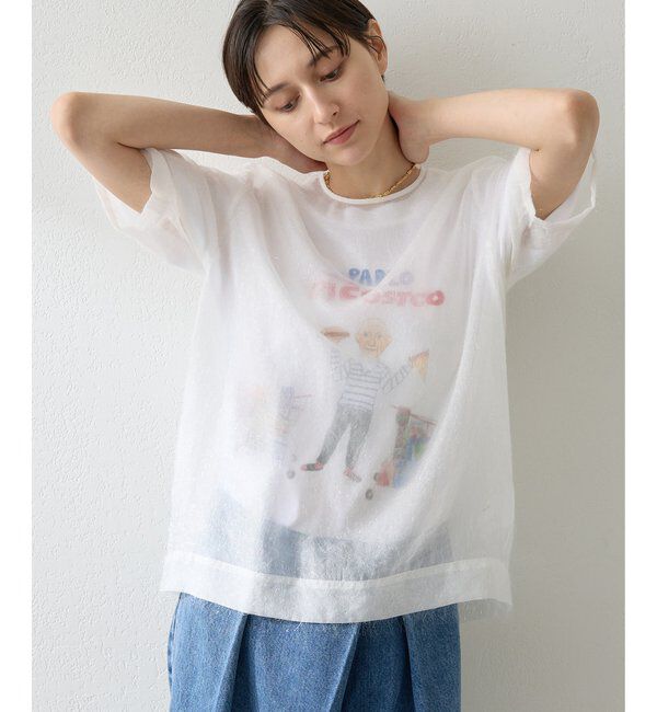  「シアーフェザーTEE」|シャツ・ブラウス|オフホワイト