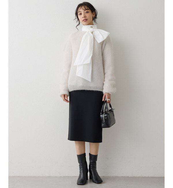  「ラメモヘヤニットプルオーバー」|ニット・セーター|