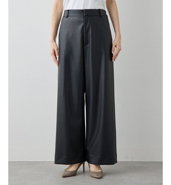  「レザーライクパンツ」|チノ|