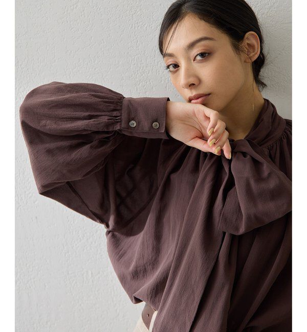  「製品染めボウブラウス」|シャツ・ブラウス|