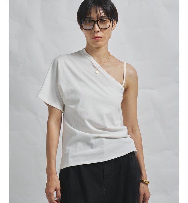GEMINI「【GEMINI】ワンショルダーカットソー」|Tシャツ・カットソー|オフホワイト