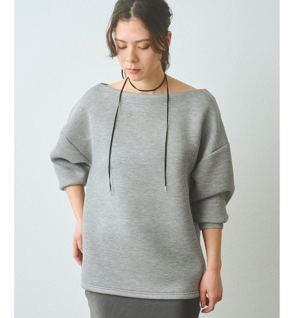  「オフショルダンボールプルオーバー」|Tシャツ・カットソー|ライトグレー