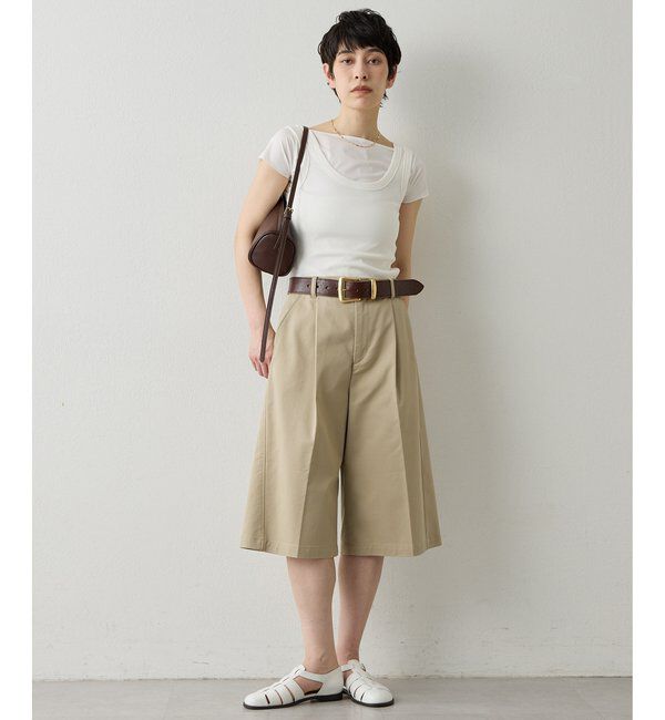 THE PAUSE「【THE PAUSE】タックハーフパンツ」|チノ|
