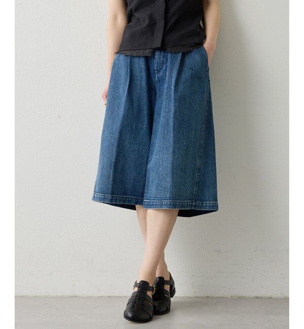 THE PAUSE「【THE PAUSE】タックハーフパンツ」|チノ|ブルー