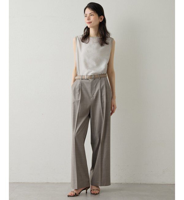 Drawing Numbers「【Drawing Numbers】シャイニーシースルーノースリーブブラウス」|シャツ・ブラウス|