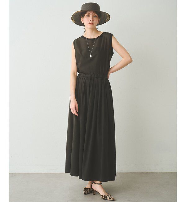 Drawing Numbers「【Drawing Numbers】シャイニーシースルーノースリーブブラウス」|シャツ・ブラウス|