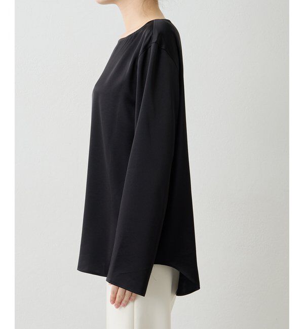 Drawing Numbers「【Drawing Numbers】サテンボートブラウス」|シャツ・ブラウス|