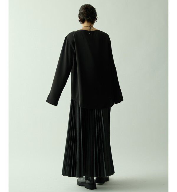 Drawing Numbers「【Drawing Numbers】サテンボートブラウス」|シャツ・ブラウス|