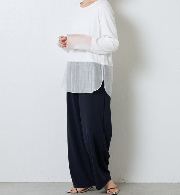  「 裾シアーロンT」|Tシャツ・カットソー|