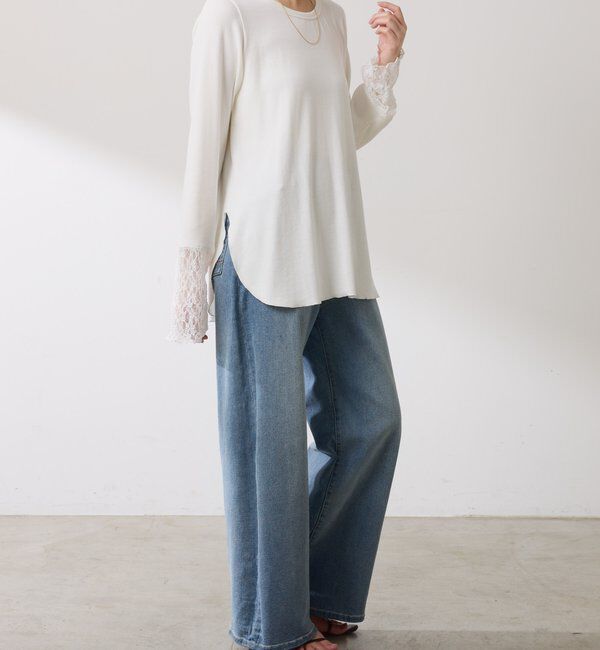  「 裾シアーロンT」|Tシャツ・カットソー|