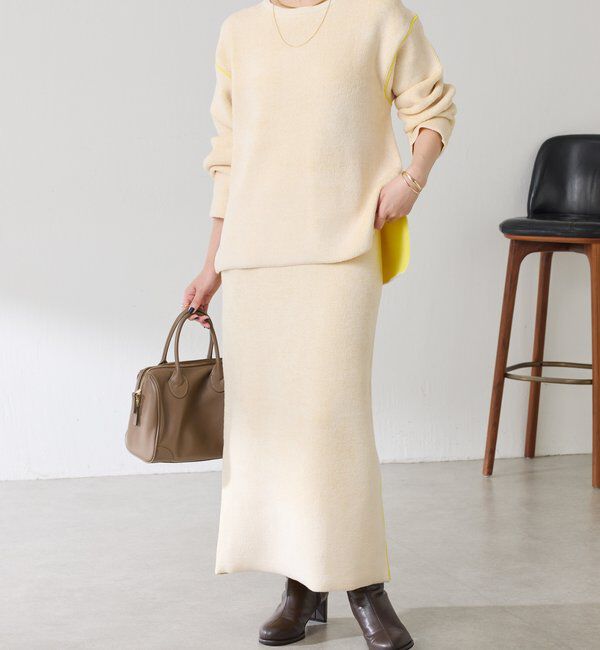  「モールダブルフェイスニットアップ」|ワンピース|オフホワイト